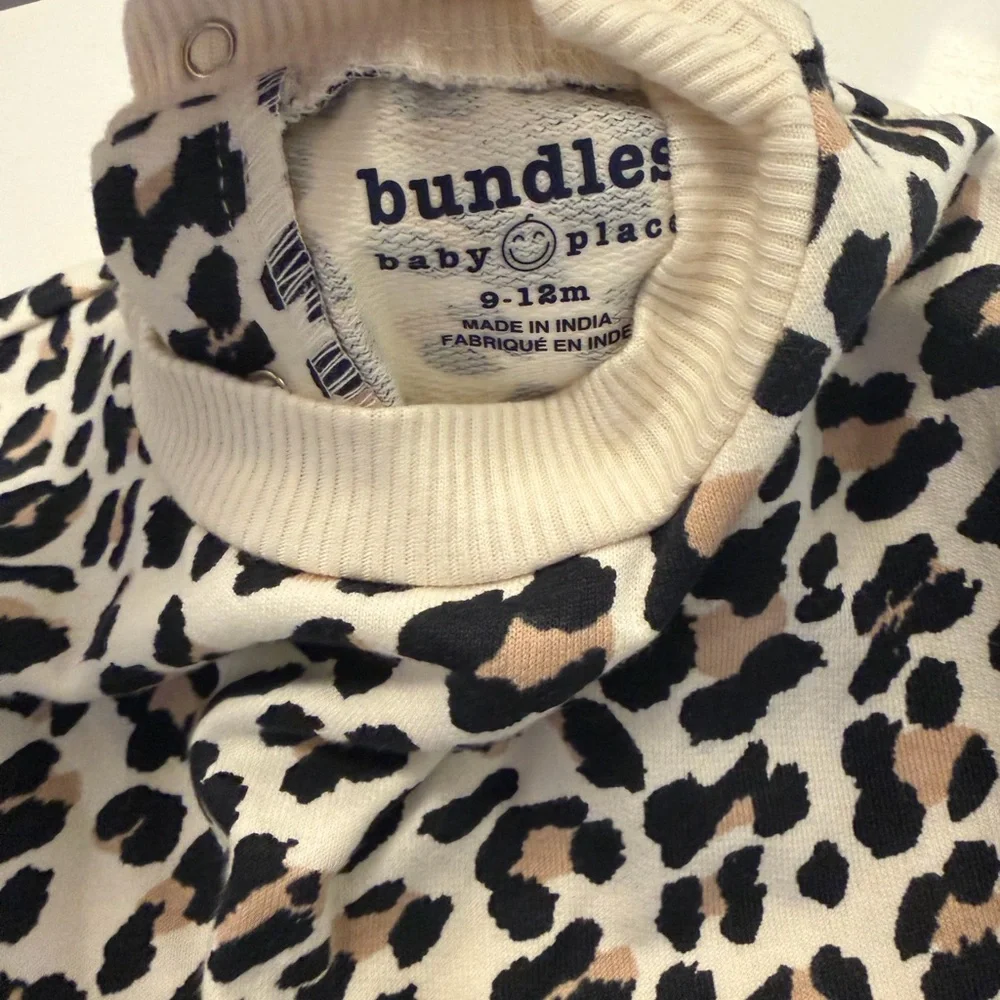 Leopard Print Kids Matching Set - Cream and Black